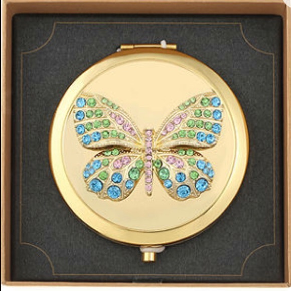 NIB- Monet Gorgeous Butterfly Compact Mirror - Picture 3 of 3